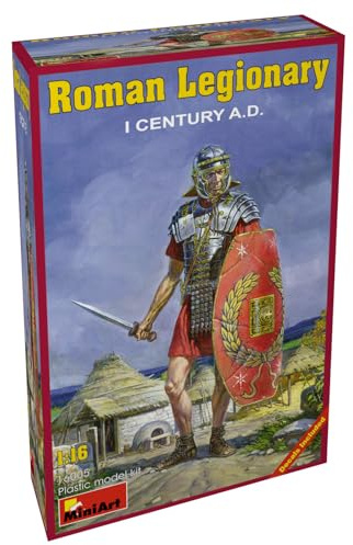 Miniart 1:16 Scale Roman Legionary I century A.D. Plastic Model Kit, Natural/Unpainted