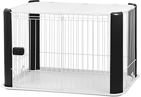 IRIS Hunde-Laufgehege aus Draht, schwarz