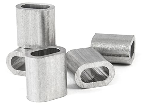 Aluminium Wire Rope Ferrules Crimping Sleeve Also for Marine Stainless Steel (100, 5mm)