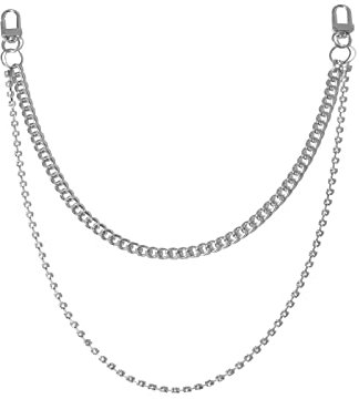 AMDXD Sommer Hüftkette, 2 Schichten Zirkonia Taille Kette für Damen Sommerschmuck, Silber