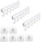 CANGCANG Tassenhalter, 3PCS Küchenschrank Organizer Schrankeinsatz Tassenhalter Haken Ohne Bohren 6 Haken, Tassen Aufhängung Tassenständer, Zum Aufhängen Von Tassen Kaffeetassen Mug Becher(Weiß)