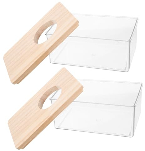FUTUREORYY 2 Stück Kleine Transparente Acryl Sandbadewanne für Hamster Chinchilla Meerschweinchen Sandbad Käfigzubehör Haustierbedarf