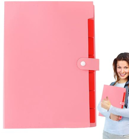 Porte-documents | Organiseur de reçus ménagers – Porte-documents multifonction A4 portable avec étiquettes de couleur et 7 compartiments pour documents, gestion des reçus de factures à la maison et au