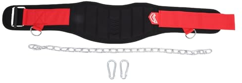 Taidda Cómodo Cinturón de Pesas para Fitness, Cinturón de Inmersión Ergonómico con Cadena, Equipado con Cadena de Hierro Reforzada, Diseñado para Ejercicios de Entrenamiento de Fuerza, (M)