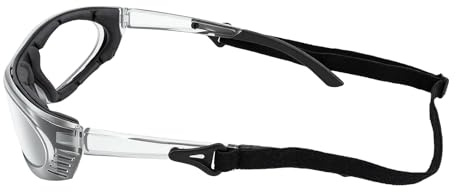 Cosiki Racquetball Goggles Anti Fog Lightweight Sports Glasses for Squash and Basketball Transparent Gray Frame 1 Unit