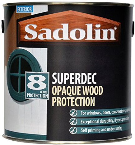 Sadolin Superdec Opaque Wood Protection - White Satin - 5L