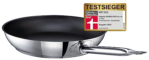 GastroSUS Industar Testsieger Bratpfanne Stiftung Warentest (1/2021) Industar Diamas Pro, Edelstahl, 28 cm
