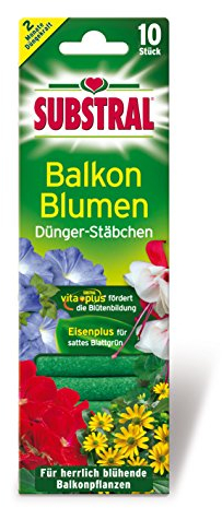 Substral Fertiliser Sticks for Balcony Plants-Pack of 10.