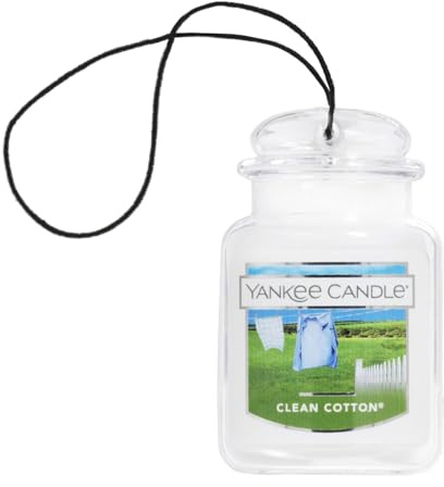 Yankee Candle Company Bougie parfumée Yankee Candle sphères Coton Frais, sans Flamme Clair, Blanc, Car Jar® Ultimate