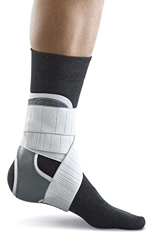 Push-Braces med Aequi Flex Knöchelbandage für Stützung, rechts, grau/weiß, Größe 2