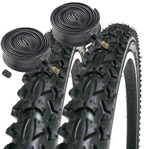 Coyote Pro TY2604 26 x 1.95 Mountain Bike Tyres (PAIR) & 2x Schrader Inner Tubes