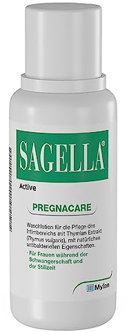 SAGELLA Active - PREGNACARE : Seifenfreie Intimwaschlotion für Frauen während und nach der Schwangerschaft, 250 ml