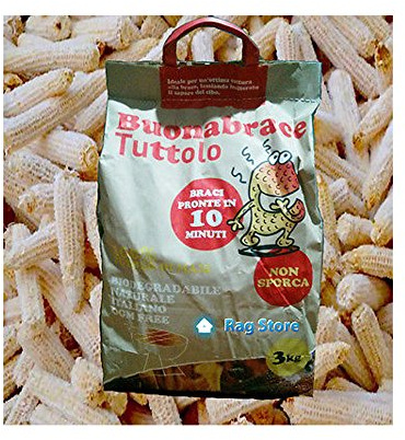Holzkohle für Grill, 100% Mais, Ersatz für die klassische Holzkohle, gute Glut, 3 kg