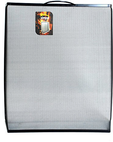 Simpa® Clifton Black Fire Guard Fire Place Guard Fire Screen Spark Flame Guard Single Panel Mesh Panel Design, Black