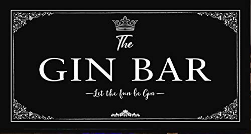 Gin Bar Runner - Black Flourish - Pub mat Cocktail Runner