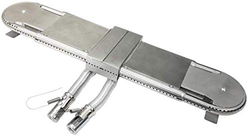 LOKHING BBQ Bruciatore a Tubo oblungo per Barbecue in Acciaio Inossidabile Parti di Ricambio Regolabili Bruciatore a Tubo oblungo per Barbecue Universale Regolabile (Regolare da 38 cm a 56 cm)