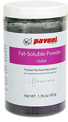 Pavoni Antonio Bachour Fat Soluble Powder Food Color 50 Grams Violet