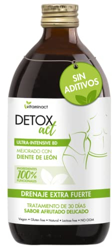 DETOX - DRENANTE EXTRA FUERTE - Potente Fórmula Natural - Potenciato con Diente de León - 11 Plantas Naturales - Diurético Depurativo Antioxidante Fuerte- Líquido - 500 ML -Fórmula Innovadora