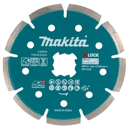 Makita E-02076 X-Lock 125mm Diamond Wheel, Segmented