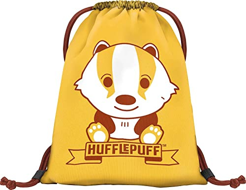 Gymnastikväska för dagis, sportväska för pojkar, flickor, barnsportväska, Harry Potter Hufflepuff, 36 x 22 x 1 cm