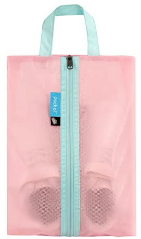 pack all Bolsa para Zapatos Infantil para Viaje, Bolsa Resistente a Salpicaduras para Gimnasio, Bolsa Resistente al Odor para Botas de Fútbol, Diseño Bonito para Niñas, Niños y Niños Pequeños (Rosa)