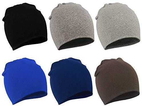 Durio Baby Mütze Jungen Mädchen Unisex Babymütze Kleinkind Wendemütze Jersey Slouch Beanie Mütze Infant Hut 6er Pack Farbmischung D 1-4 Jahre