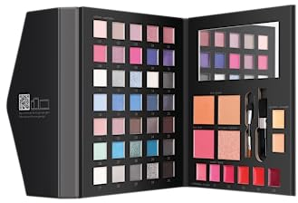 Deborah Milano Geschenk-Set für Damen, Make-Up Book, Volume, 3 kalte Töne, inkl. Palette von Lidschatten, Gloss, Lippenstiften und Gesichtsstaub in verschiedenen Finish und Farben, aus FSC-Papier