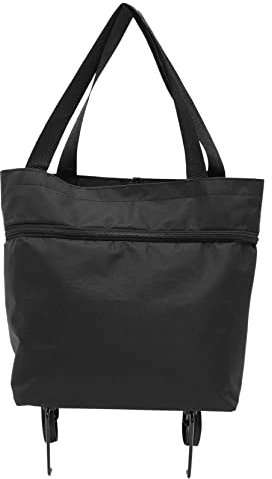 ABOOFAN Foldable Wheel Storage Bag for Shopping Outdoor Trips and Travel Reusable Grocery Tote Adjustable Shoulder Straps and Large Capacity