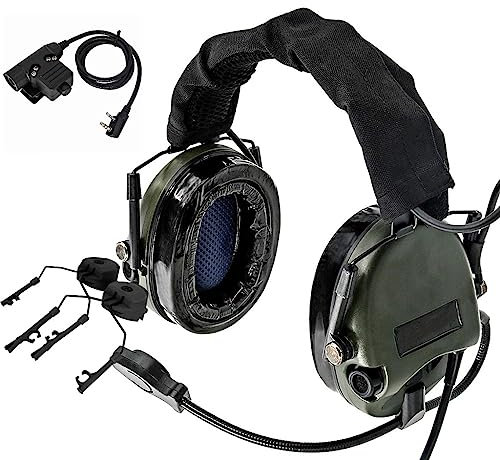 TS TAC-SKY CS Outdoor Paintball Game Special Tactical Sound Pickup Noise Reduction Headset Headset + Bracket Combination + U94 PTT Silicone Earmuffs