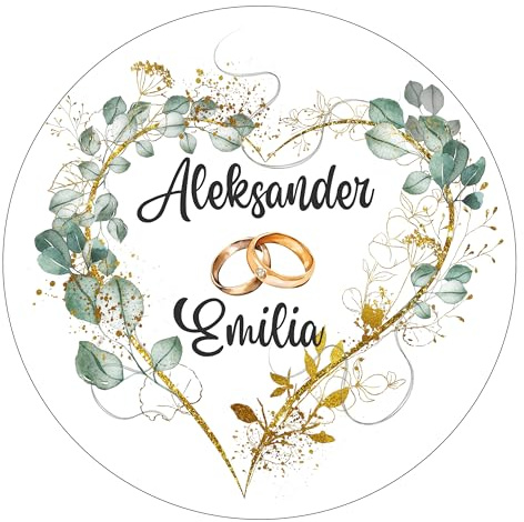 Torten Aufleger Muffinaufleger Hochzeit Liebe Geburtstag personalisiert mit Wunschtext | Fondantpapier | Dekorpapier Plus | Oblate