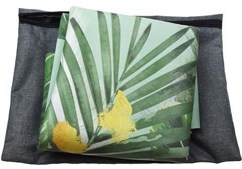 Tapis Yoga Léger Pliable pour Voyage, Tapis d'entraînement Tapis Gym YOGA MAT Antidérapant avec Sac de Rangement Maison Voyages (185 cm x 68 cm x 0,15 cm)