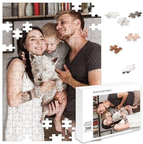 MJARTORIA Personalisiert Puzzle Selbst Gestalten 35 70 120 200 300 500 1000 Teile, Fotopuzzle mit Eigenem Bild Text Namen Geschenk für Erwachsene Jungen Mädchen Kinder