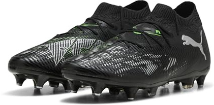 PUMA Future 8 Match MXSG, Unisex Fussballschuh, PUMA Black-PUMA Silver-Fluo Green,