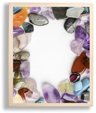 arte-tuo Bilderrahmen Opal N | 37,5x98 cm | Ahorn Dekor | klares Kunstglas | Poster Puzzle Diamond Painting Drucke
