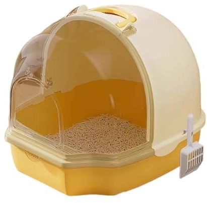 Maison de Toilette Bac à litière for chat Toilettes for chat entièrement fermées avec porte, grand bac à litière for chat, toilettes anti-éclaboussures Bacs à litière for chaton Fournitures for animau