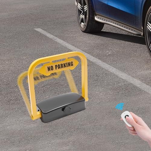 Parkplatzsperre mit Fernbedienung | Parksperre klappbar Akku Parkplatz | 3.7 V 1500 mA Hindernis Antikollision 180°Ferngesteuerter Parkschloss