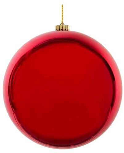 VEPATIM 3 Weihnachtskugeln Christbaumkugeln XXL aus Kunststoff rot Ø25cm