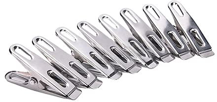 CHFYIJYHM Appendiabiti antivento Mollette, mollette for stendibiancheria, mollette for bucato, 20 pezzi/lotto Porta asciugamani da lavaggio Appendiabiti Clip metalliche in acciaio inossidabile for pan