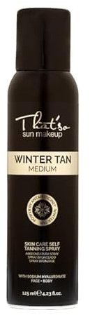 That'so Winter Tan Medium Crio-Protective, halbtransparentes Spray, Bräunung, feuchtigkeitsspendend und Anti-Aging, 125 ml