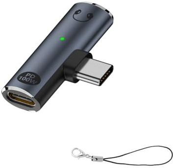 Adattatore Audio da USB C a 3,5 mm con PD100W - 2 in 1 Tipo C a Jack per Cuffie AUX e Alimentatore - Maschio a Femmina con Jack Cuffie