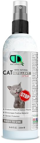 DD Teck 100% Natural Cat Repellent Spray, Safe & Effective -Prevents Scratching & Damage, Garden Protection,Encourages Positive Behavior,Easy to Use (250ml Spray)