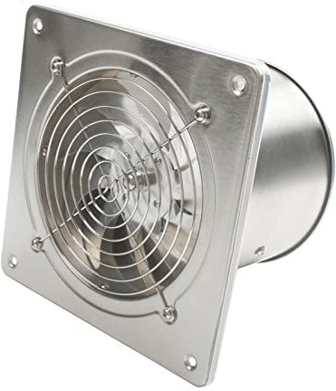 MTBDD Bathroom Exhaust Fan 6 Inch High Speed Exhaust Fan Blower Toilet Kitchen Bathroom Hanging Wall window Ventilator Stainless steel air Extractor Fans, 45w Bathroom Fan