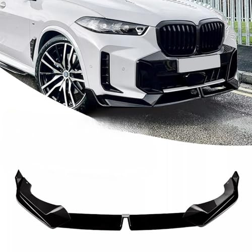 Front Bumper Lip Spoiler Fit for BMW X5 G05 M Sport 2024-2025 LCI MP Style Front Air Dam Chin Splitter Glossy Black ABS Material