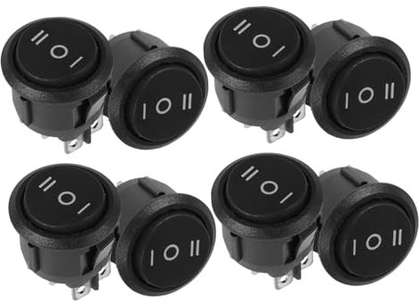 BELLIFFY 8pezzi Interruttore Posizioni Interruttore Per Auto Per Bilanciere Per Veicoli Materiale Stabile Facile Installazione