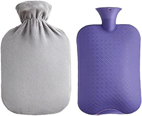 DQZRTUECA Bolsa de Agua Caliente Bolsa de Agua Caliente, Bolsa de Agua Caliente con Funda (2 Unidades, 3000 ml, 36 x 21 cm) for aliviar el Dolor de Cuerpo, Manos y pies y el resfriado.