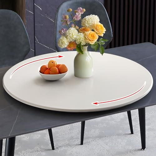 Bamboo Turntable, 50cm Rotating Wooden Charcuterie & Cheese Board for Kitchen, Pantry, Shelves, Counters - Perfect for Entertaining & Serving