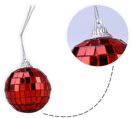 Palla Riflettente a Specchio Rossa per Luci da Palco 10 Cm | Sfera in Vetro Rivestimento Esterno in Pp, per Club e Banchetti, Effetto Riflesso Uniforme Colore Casuale