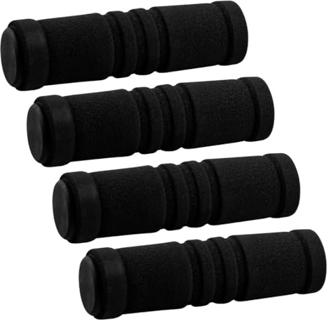 Lotsdonxia 4 Pcs Bike Handlebar Grips – Universal Non-Slip Foam Sponge Covers, Shock-Absorbing & Comfortable Grip for Road and Mountain Bicycles (Black)
