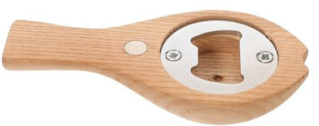 Luxshiny Apribottiglie Magnetico in Legno Forma di Pesce per Frigorifero Strumento Decorativo per Feste e Cucina