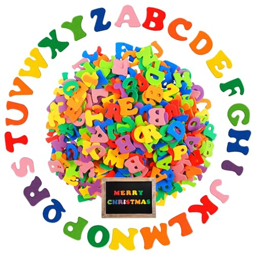 540 Stück Moosgummi Buchstaben Selbstklebend A-Z, Schaumstoff Aufkleber für Kinder Bunt, Fördert Kreativität & Feinmotorik, Ideal für Scrapbooking, DIY, Schulprojekte, Lernspiele